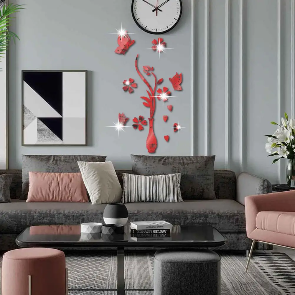 Fashion Sticker Delicate Wall Sticker Mirror Surface Waterproof Increase Vitality Wall Window Decals