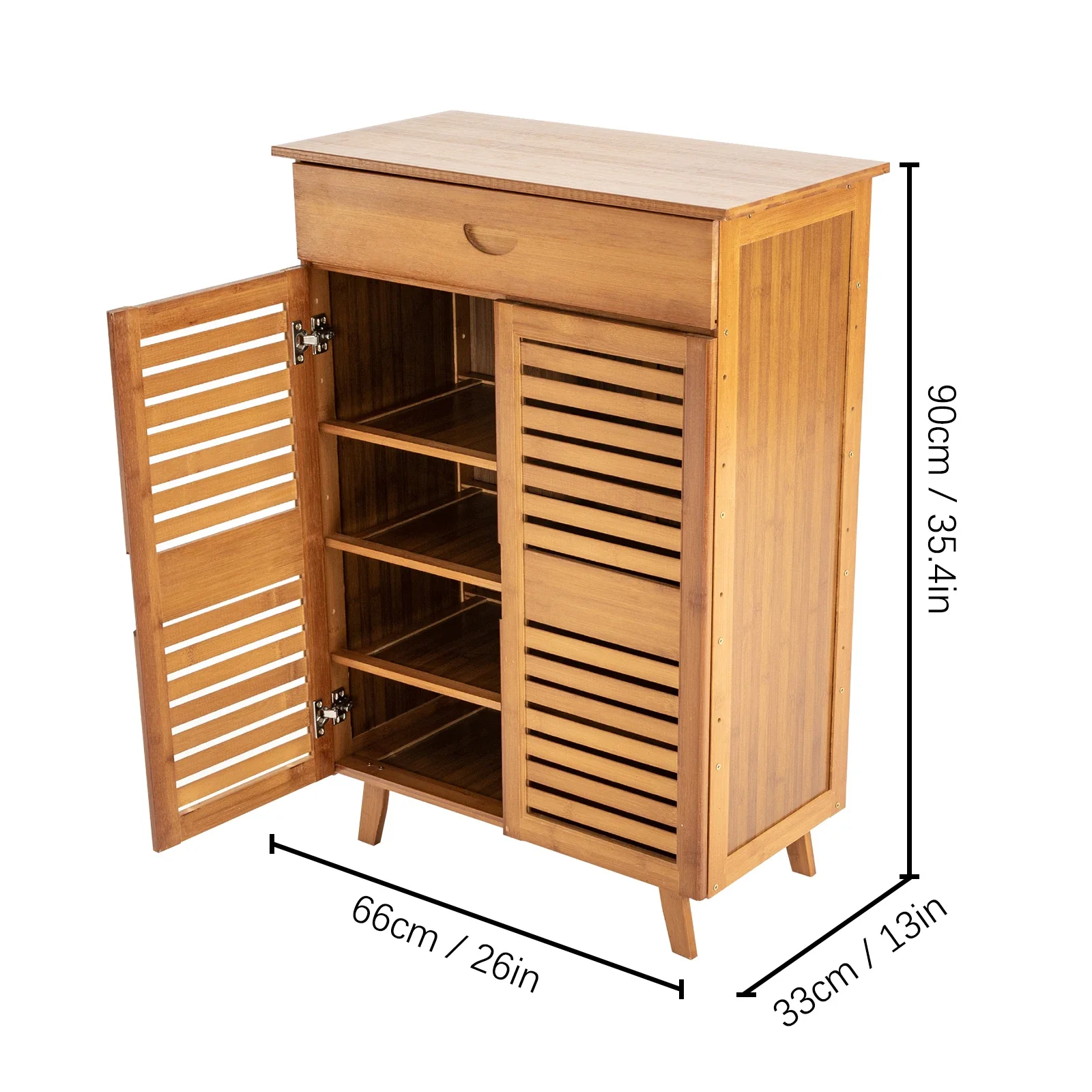 Retro 5 Tier Shoe Rack Classic Passageway Storage Cabinet with Drawer for Home Living Room Bedroom Chic Shore Hanger Tools 3