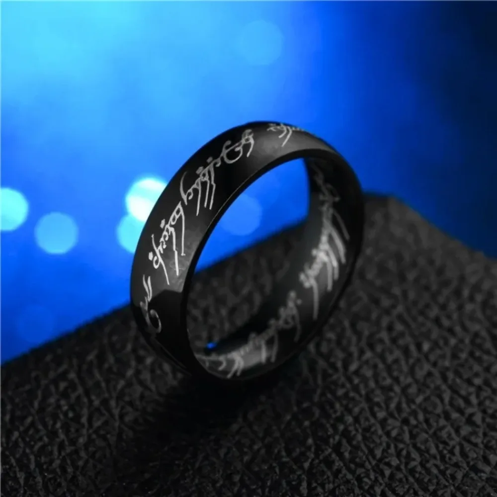 Stainless Steel Laser Engraving Exquisite Couples Wedding Rings, Men And Women Fashion Movie Jewelry Gifts Wholesale