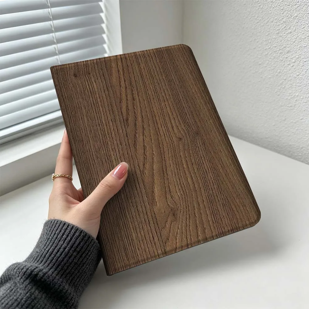Luxurious Wood Grain Pattern Soft Tablet Case Cover