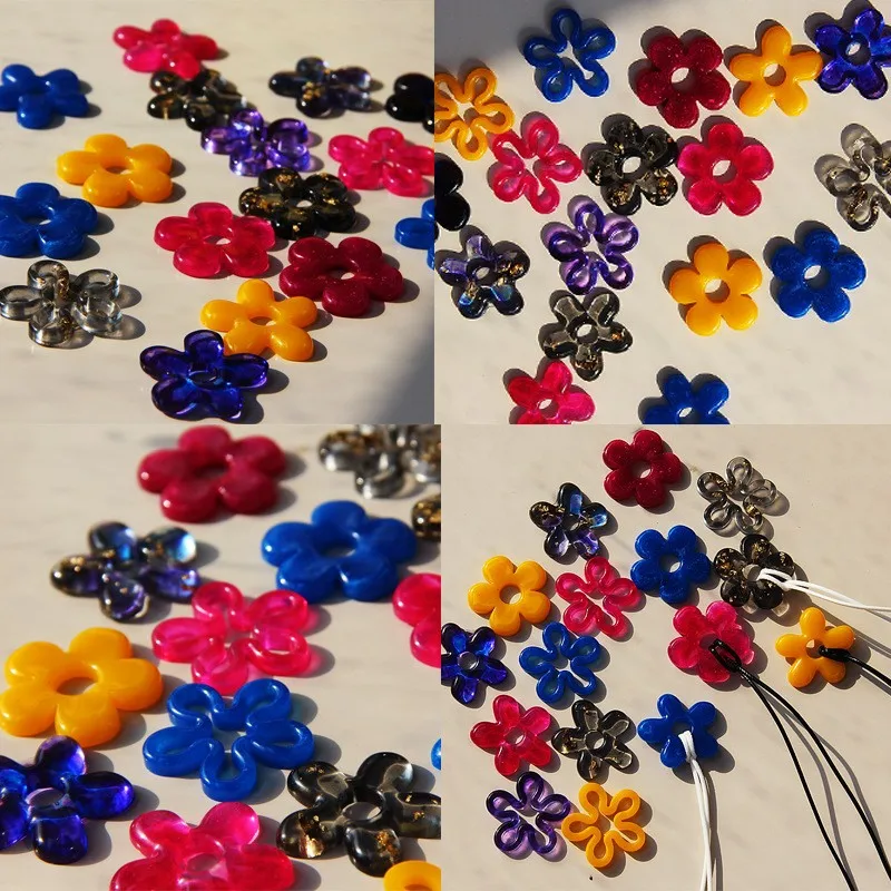 DGN 20 Stampi In Silicone Per Gioielli, 5 Stili In Resina Con Ciondolo A Forma Di Foro, Stampi Per Resina Epossidica Per Appendere Gioielli Portachiavi Ciondoli Fai Da Te - Foto 6