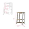 Linen Cabinet Jenne, Four Open Shelves, Light Oak / White Finish 3