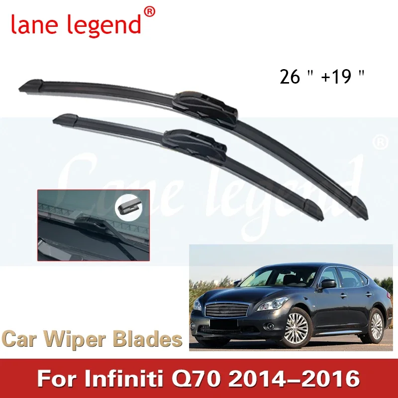 

Car Wiper Blade For Infiniti Q70 2014-2016 Windshield Rubber Silicon Refill Front Window Wiper 26"+19" LHD Auto Accessories