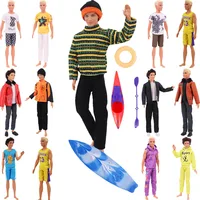 Christmas Ken Doll Clothes Sportswear Daily  For Ken Doll Clothing Accessories Doll Overcoat Surf Boat Children's Toys Gift 1