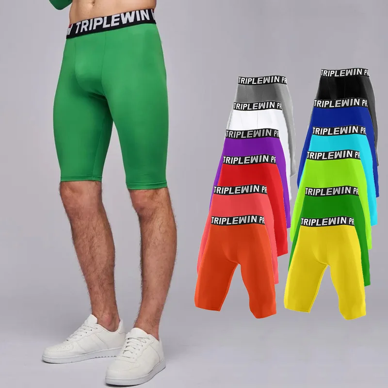 Men Running Tights GYM Marathon Short Pants Basketball Football Soccer Fitness Exercise Hiking Jogging Sport Fifth Leggings A18 sports leggings,compression pants