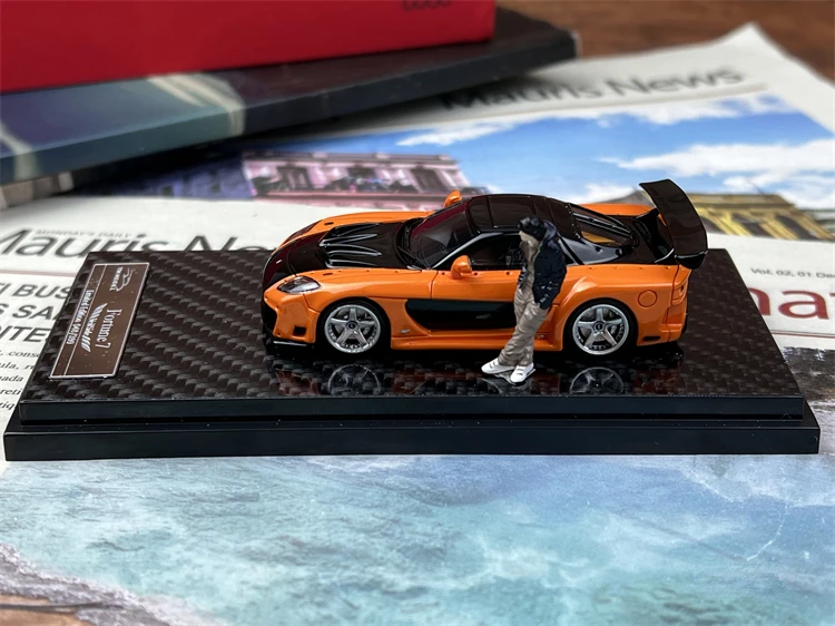 YM 1:64 Mazda RX7 Veilside Fortun 7 JDM Limited to 399 Pieces Simulation Resin Alloy Static Car Model Toys Gift