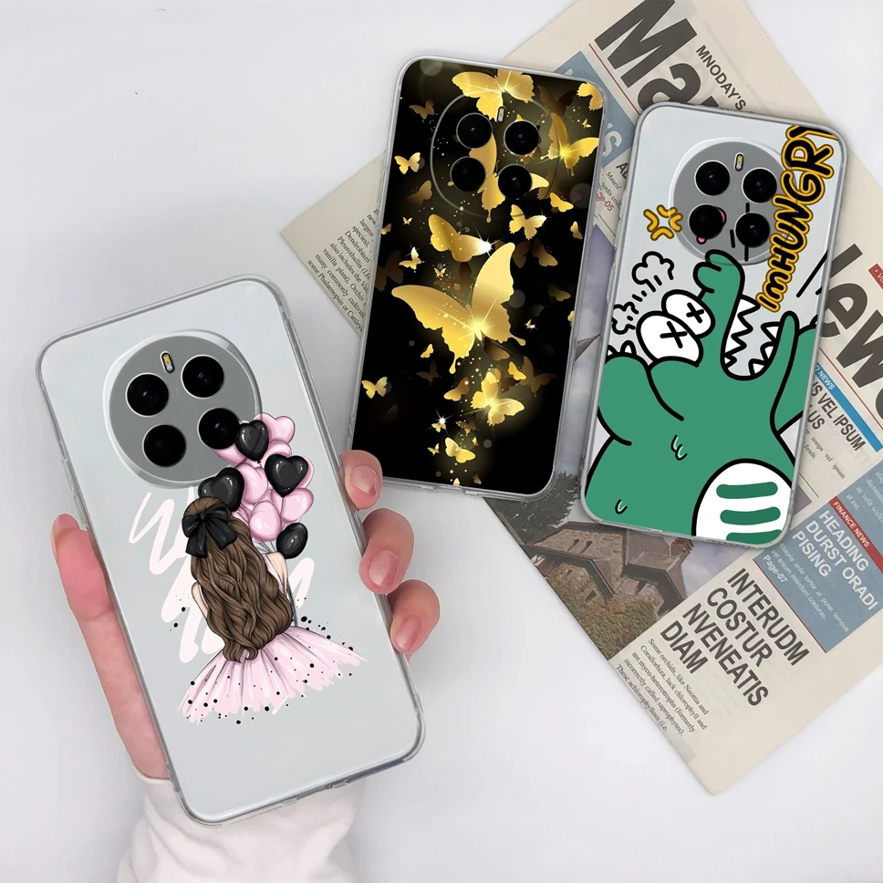 Transparent Cute Flower Soft Silicone Protective Back Cover Phone Case