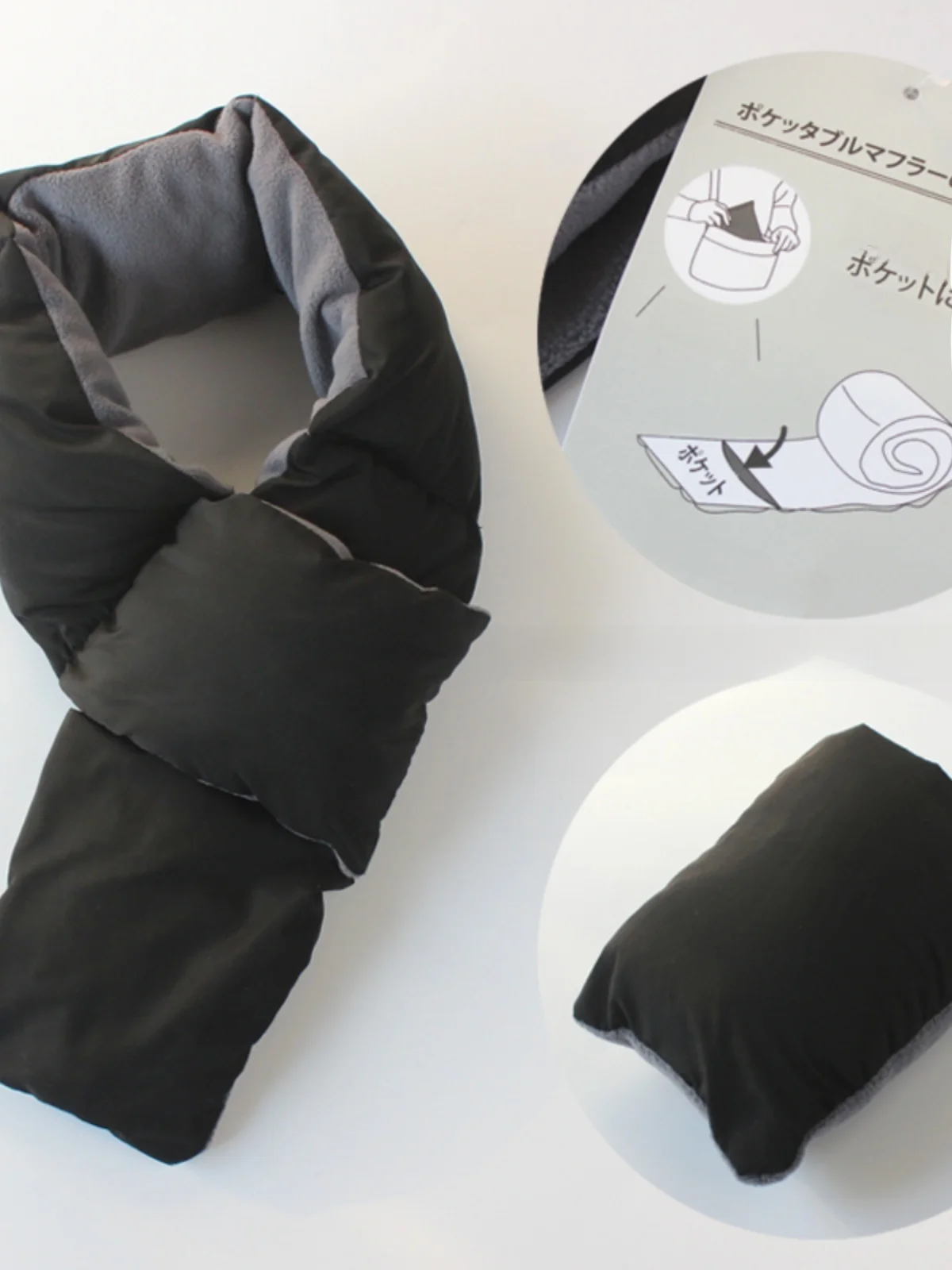 Thiened down Scarf ex Winter Faionable Versatile Cross Sle Men's Women's Warm Ne Warmer Long Rectangle ape - Image 3