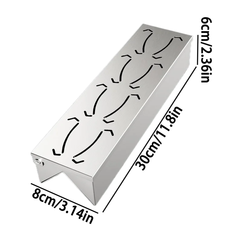 BBQ Smoker Box Outdoor Barbecue Smoker Box Stainless Steel Grilling Accessories With Convenient Hinge Lid For Maximum Fume