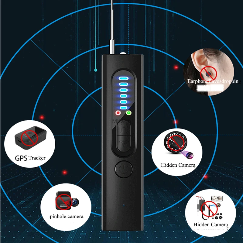 Hidden Camera Detector Anti-candid Eavesdropping Detector,Anti-Hidden Wifi Mini Camera Wireless GSM Signal RF Locator GPS Tracker Spy-Cam Bug Finder
