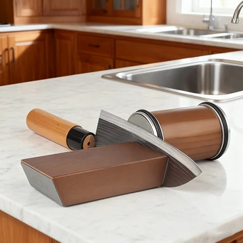 Rolling Knife Sharpener Magnetic Knife Holder Diamond Sharpening Stone with15and20 Degrees Angle Roller Kitchen Accessory set