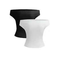 2 pièces ensemble plissé asymétrique haut court femme T-shirts haut sans bretelles femme sans manches Sexy hauts femmes tissu mode Streetwear 2