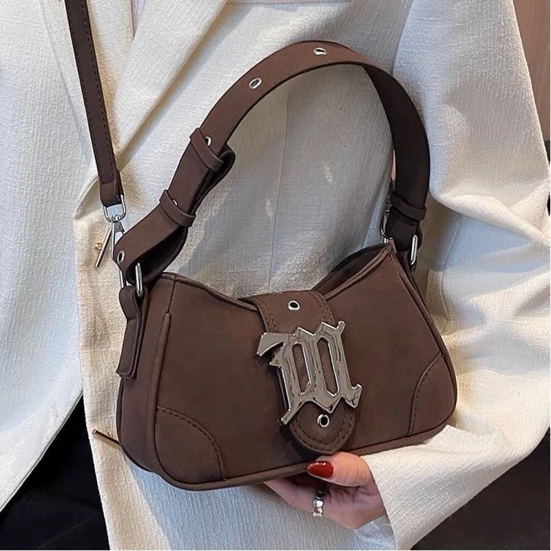 Girls Niche Retro Design Shoulder Bags Hot Sale Women New Daily Versatile Handbag Female Fashion Simple Suede Bags