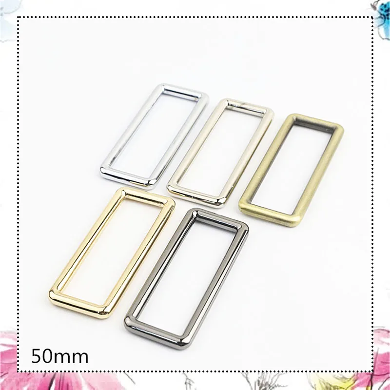 

20Pcs Bag Rectangle Buckle Metal Rings Adjustable Belt Buckles Webbing Strap Clasp for Backpack Dog Collar Bag Accessories