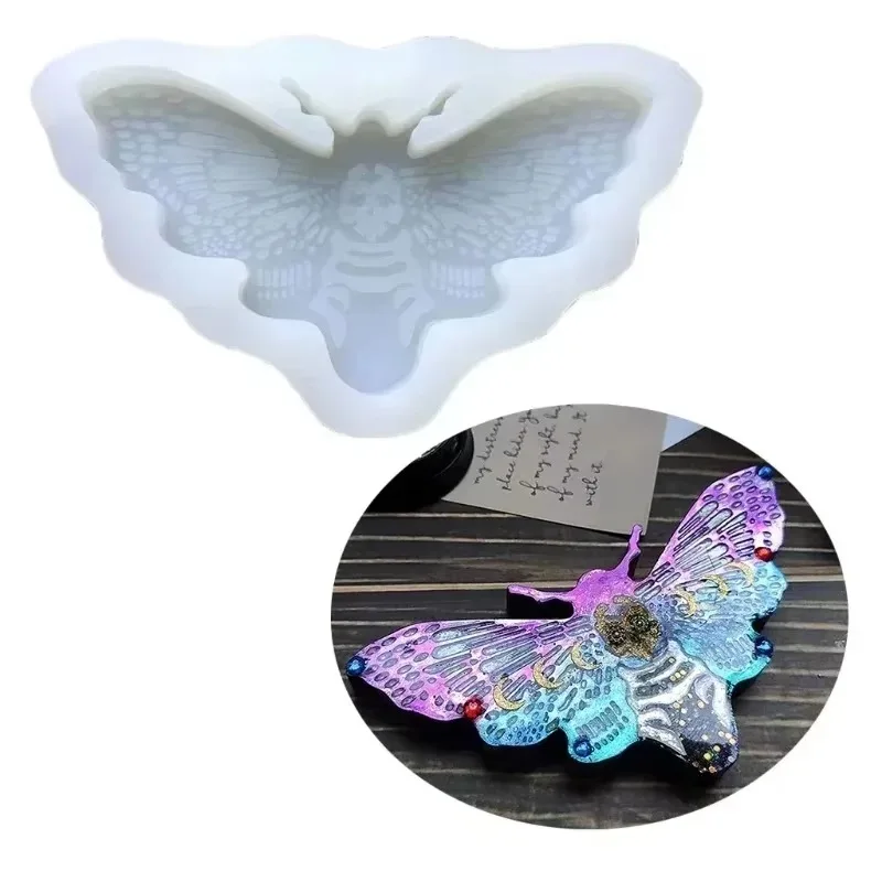 Handmade Creative Shape Moth Keychain Epoxy Resin Mold Necklace Pendant Silicone Mould DIY Crafts Jewelry Casting Tool Mold
