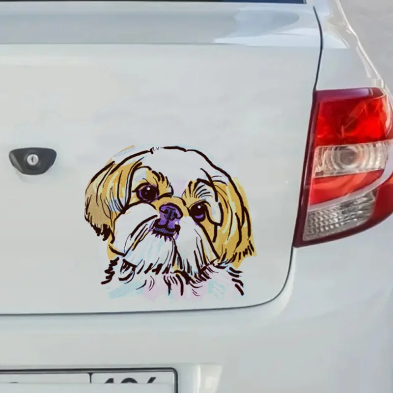 

Автомобильная наклейка Shih Tzu Love Of My Lifes для ноутбука, бутылки для воды, телефона, грузовика, фургона, внедорожника, мотоцикла, автомобиля, краски, окна, стены C