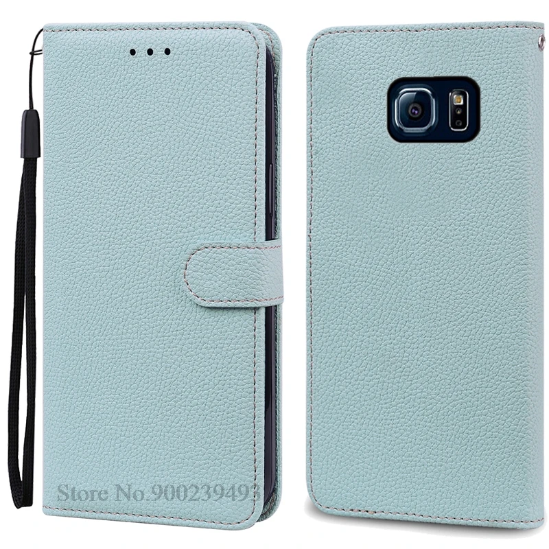 Luxurious Leather Flip Wallet Case for Samsung Galaxy S6 Series - Premium Protection and Style