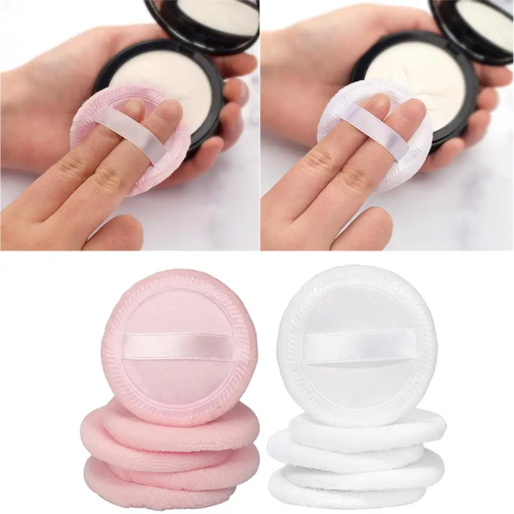 면 화장 파우더 퍼프 재사용 가능한 화장품 어플리케이터(BB 크림 블렌딩 및 컴팩트 보관용)