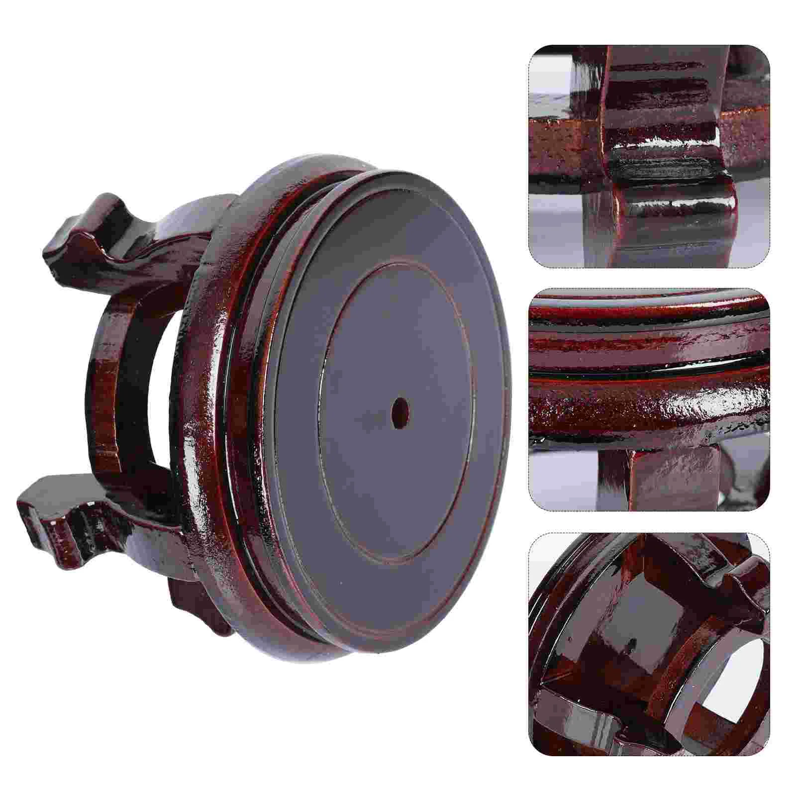 

Wood Display Base Decorative Vase Base Wooden Teapot Holder Home Decor