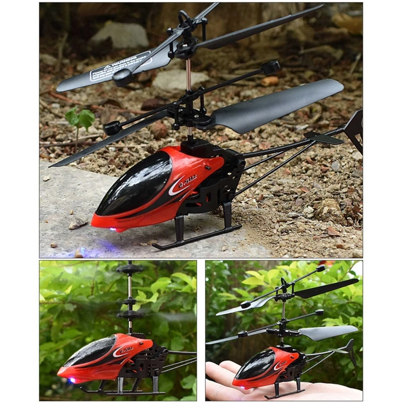 RC Helicopter Drone with Light Electric Flying Toy Radio Remote Control Aircraft Indoor Outdoor Game Model Gift Toy - 5