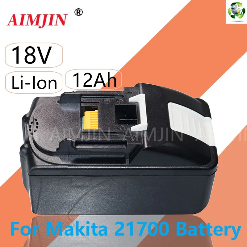 

Аккумуляторная батарея большой емкости 18 в 12 Ач 21700, подходит для беспроводного электроинструмента Makita BL1850 BL1840 18 в, заряд DC18RF