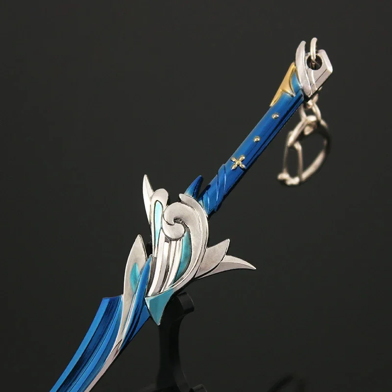 22cm Genshin Impact Weapon Haran Geppaku Futsu Game Peripheral Model Keychain Kamisato Ayato Replica Swords Knife Katana Kid Toy 3