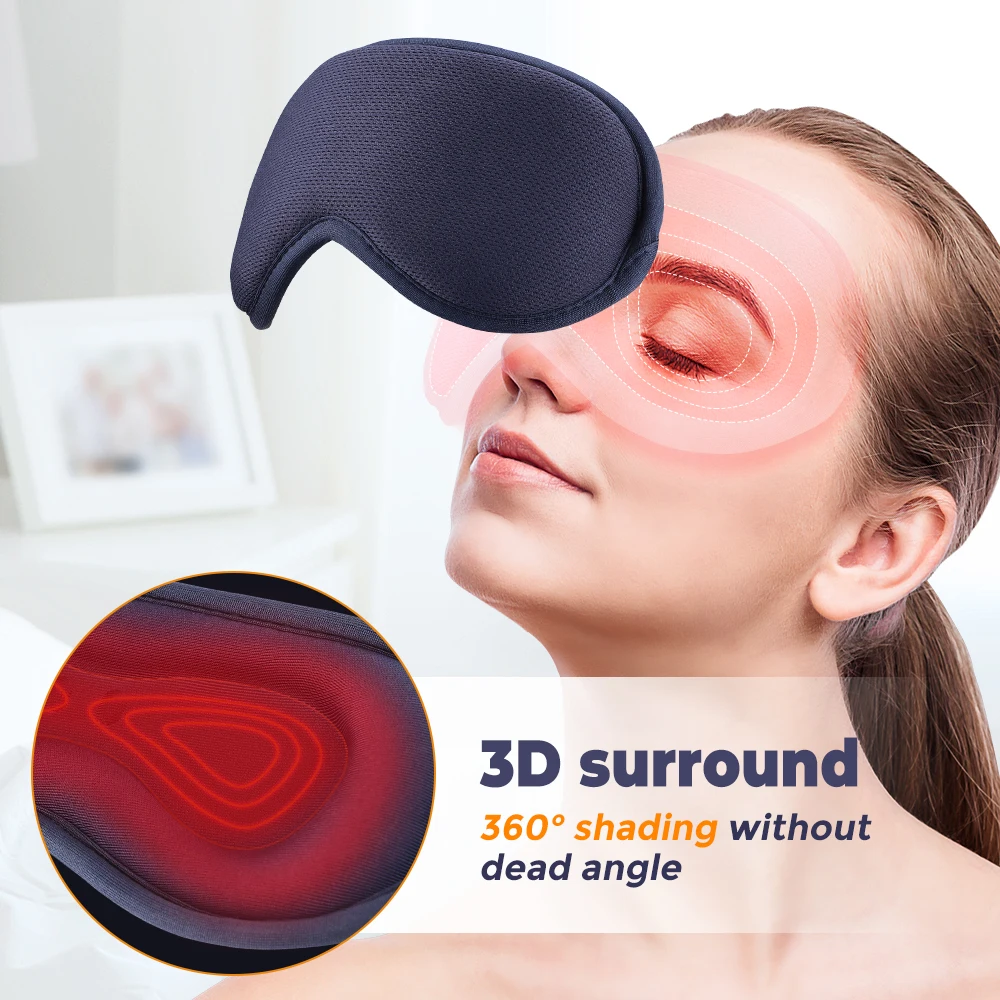 3d אדים ישן עין מסכת אור מסכת עיניים עייפות הקלה הקלה 6-מהירות שינה סיוע מסכת עיניים חשמלית