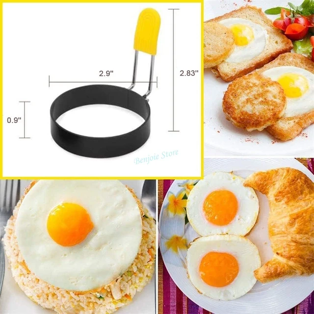 1-4PC Food Grade Silicone Egg Rings Egg Ring Mold for Cooking, Fried Egg  Rings#