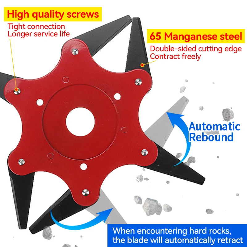

1 шт. 6 зубьев универсальная Головка триммера стальные лезвия бритвы газонокосилка садовая Газонокосилка кусторез газонокосилка садовый инструмент