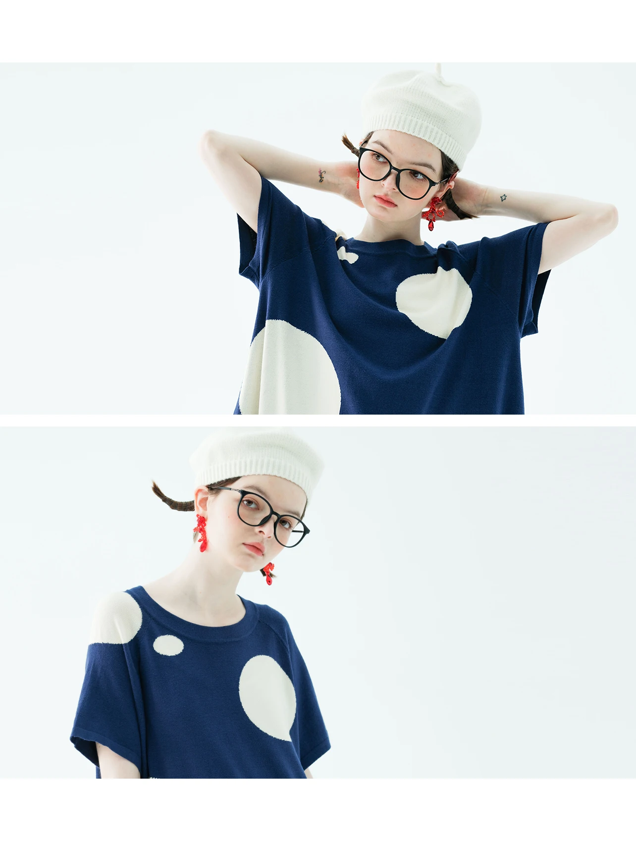 Knitted Polka Dot Dress By Totokaelo