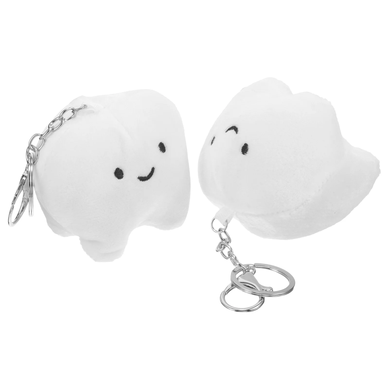 

2 Pcs Accessories Tooth Toy Women's Womens Wallet Furry Keychain Plush Purse Charms for Handbags