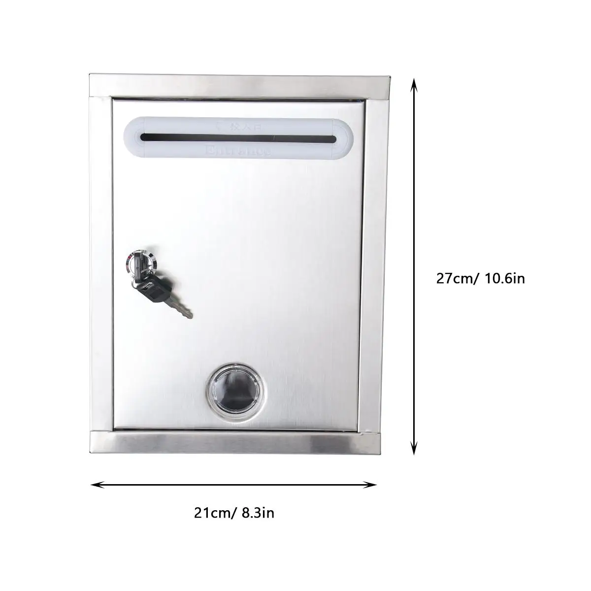 Stainless Steel Postal Box Durable Lightweight Waterproof Retro Suggestion Box Mail Slot Letter Stainless Steel Mailbox
