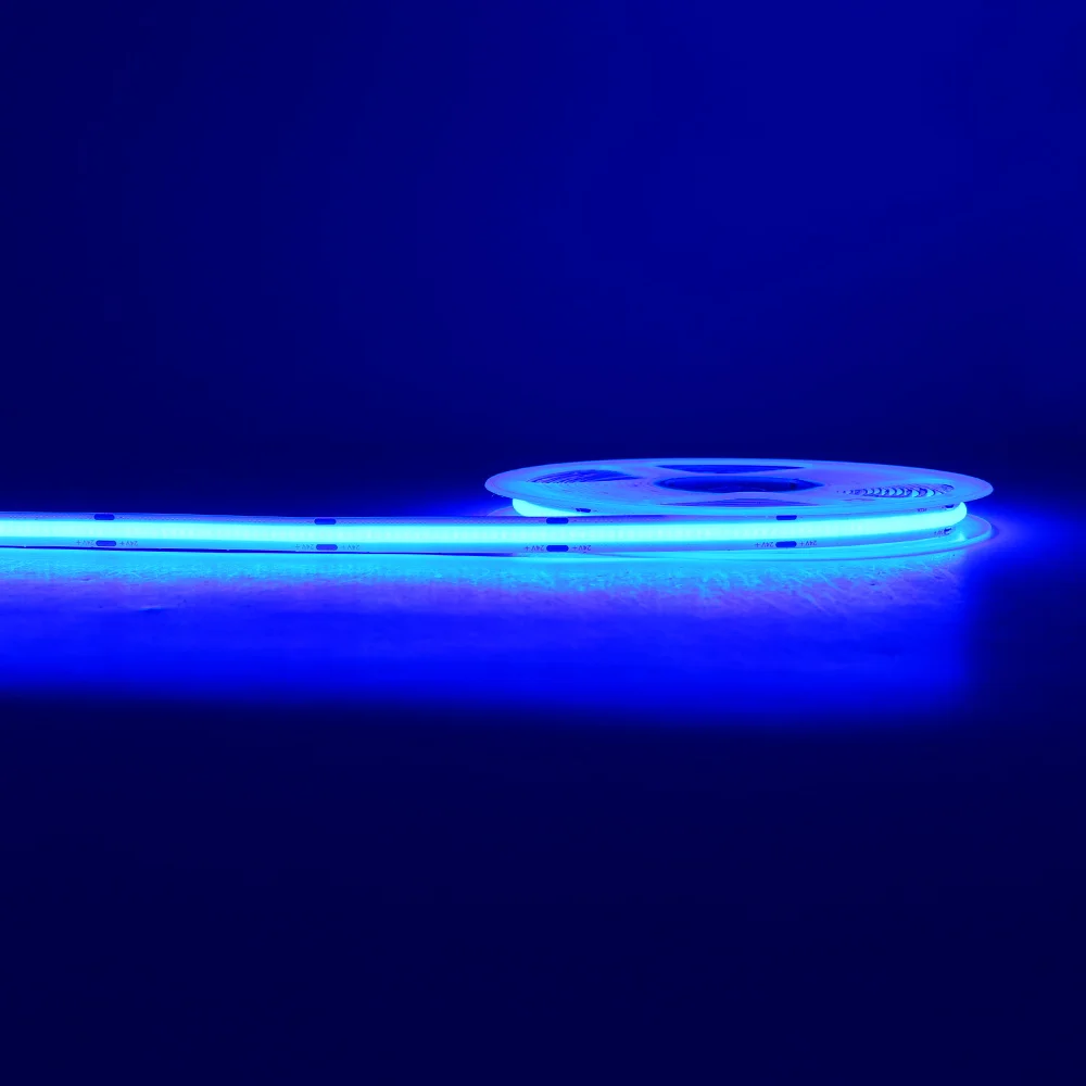 ตัวเลือกสินค้า COB LED Strip Light ตกแต่ง 3-10 มม. สีฟ้า เขียว แดง เหลือง หลายโทนแสง