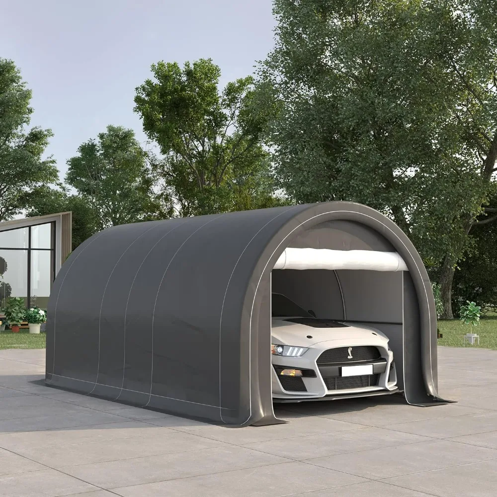 

Heavy Duty Portable Garage Storage Tent with Large Zippered Door, Anti-UV PE Canopy Cover,Canopy