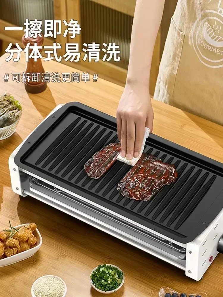 Innovative Home Electric Grill - Smokeless for Clean Cooking. Multifunctional & Non-Stick. Perfect for Kebabs. 5