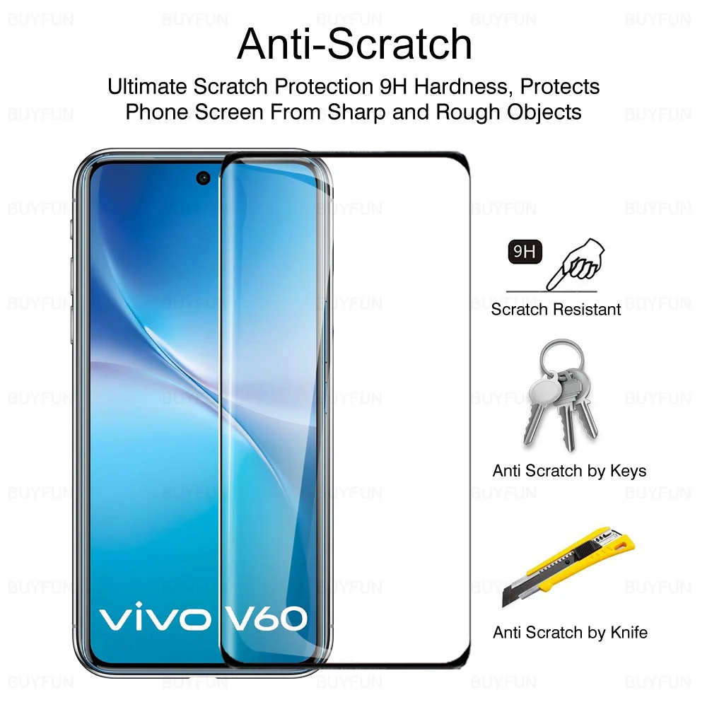 Premium 9H Curved Tempered Glass Screen Protector - Full Cover Protective Film