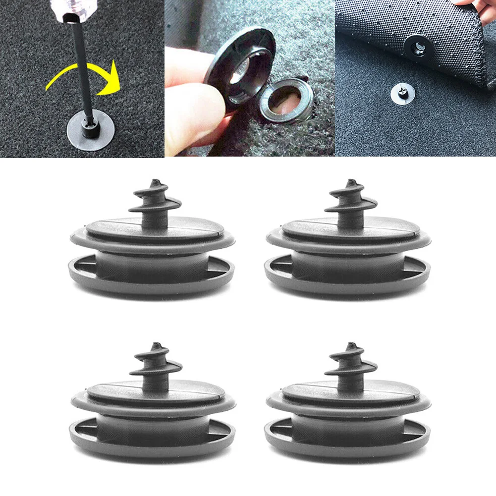 

Non-Skid Buckles Fixing Clips Clamps Black 4 Set Of Car Floor Mat Fixing Clips Clamps Holders Non-Skid Buckles