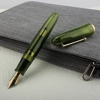 Jinhao 9019 Transparent Color Resin Heartbeat Fountain Pen 0.5mm Ink Student School Stationery Business Office Supplies Gift 1