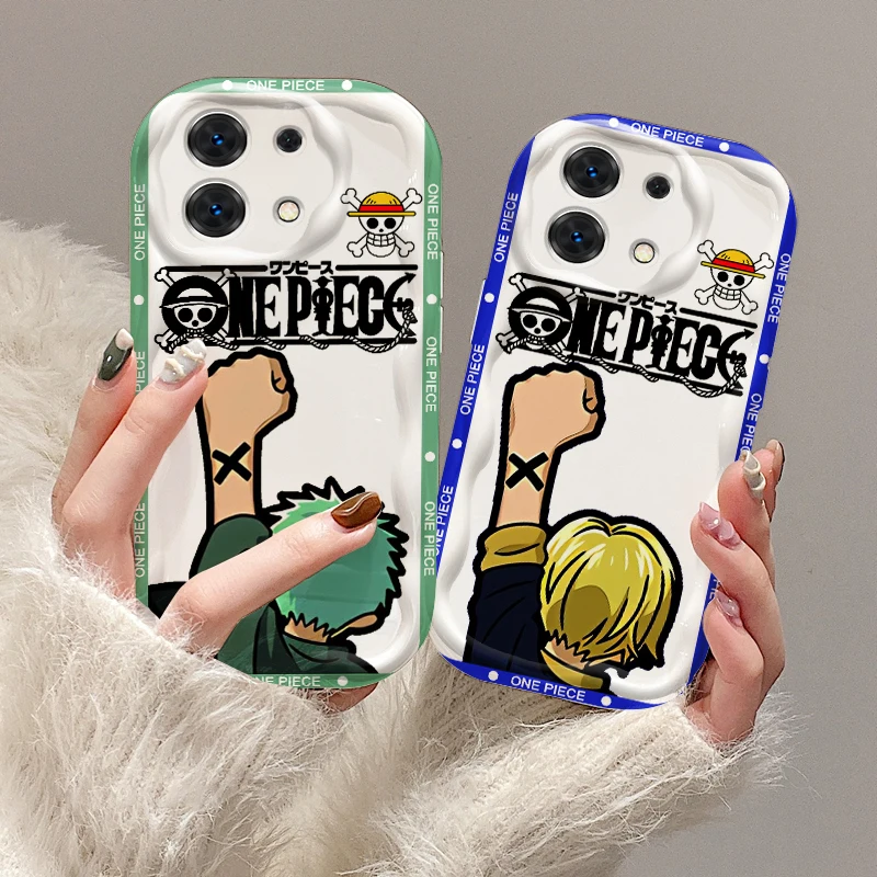 Cover Per Xiaomi Redmi Note 11S/Note 11 Con Motivi Anime - 4 Pezzi - Zoro E Sun God Nika - TPU Morbido Antiurto