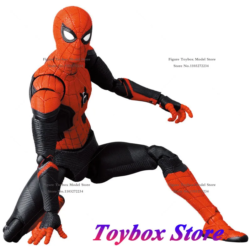 Mafex Marvel Spider Man Peter Parker Comic Version Action Figure Spiderman Upgrade Battle Suit Anime Figures Model Doll Toy Gift