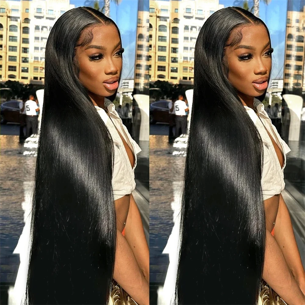 

13X4 Straight Lace Front Wigs Straight Human Hair Wigs For Women Brazilian Preplucked HD Transparent Lace Frontal Human Hair Wig