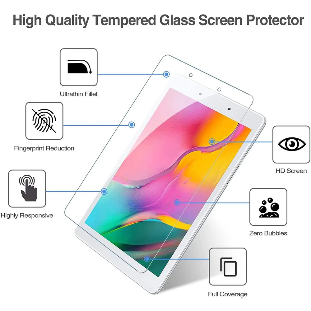 Samsung Galaxy Tab A 10.1 2019 Protecteur d'écran Verre trempé - 2 PACK