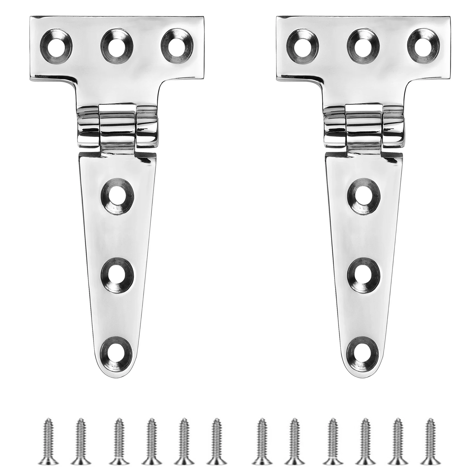Marine Grade T Hinges, Stainless Steel Boat Hinges, 4 X 2 Inches,, Heavy Duty 316 Ss with Screws (2 PCS)