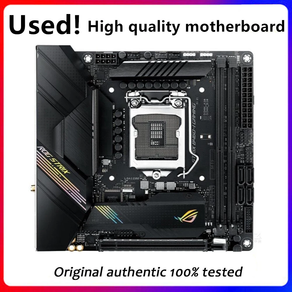 Mini Scheda Madre Itx Usata Per Asus Rog Strix B460-I Gaming Scheda Madre Desktop Originale Intel B460 Lga 1200 I7/I5/I3 Usb3.0 M.2