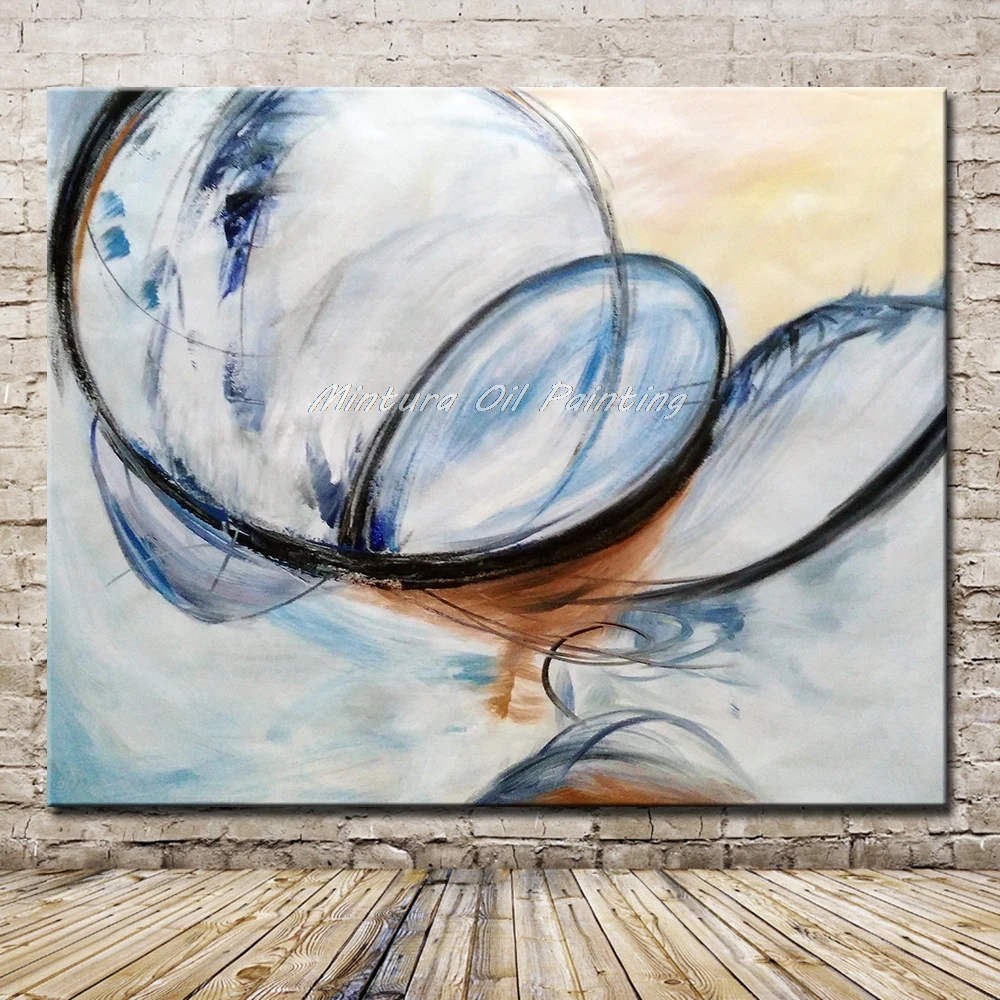 

Mintura,Art Hand-Painted Abstract Oil Painting on Canvas,Modern Abstract Wall Art Picturs for Living Room Home Decor No Framed