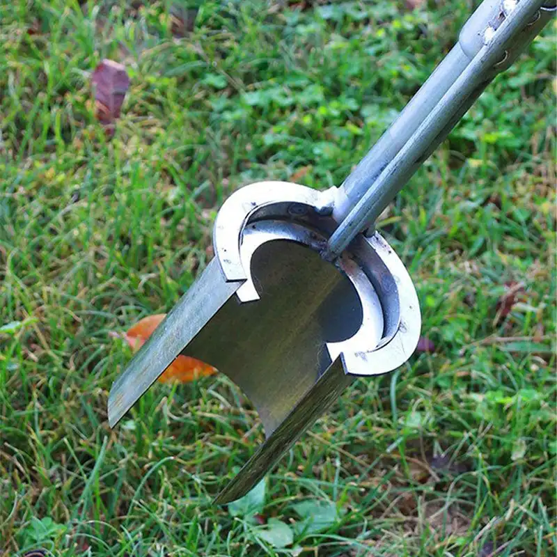 Herramienta para plantar bulbos de plantas, transplantador de plántulas de plantas y árboles frutales, herramienta para plantar semillas de acero al carbono, muestreador de suelo, aireador de césped_voghion.com