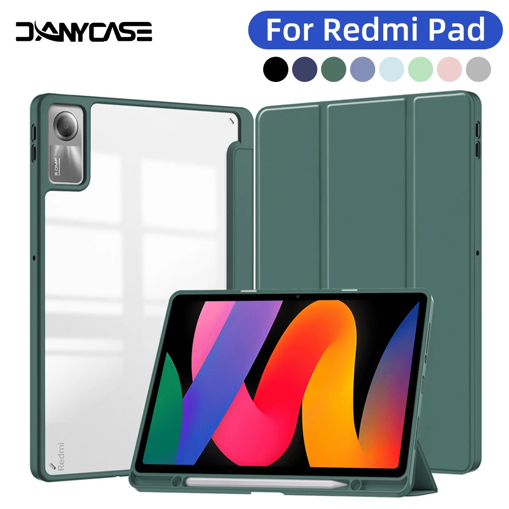Custodia Per Xiaomi Redmi Pad Per Redmi Pad Se 11 Pollici Con Cover Sveglia/Sleep Per Xiaomi Redmi Pad Se Custodia Rigida Trasparente