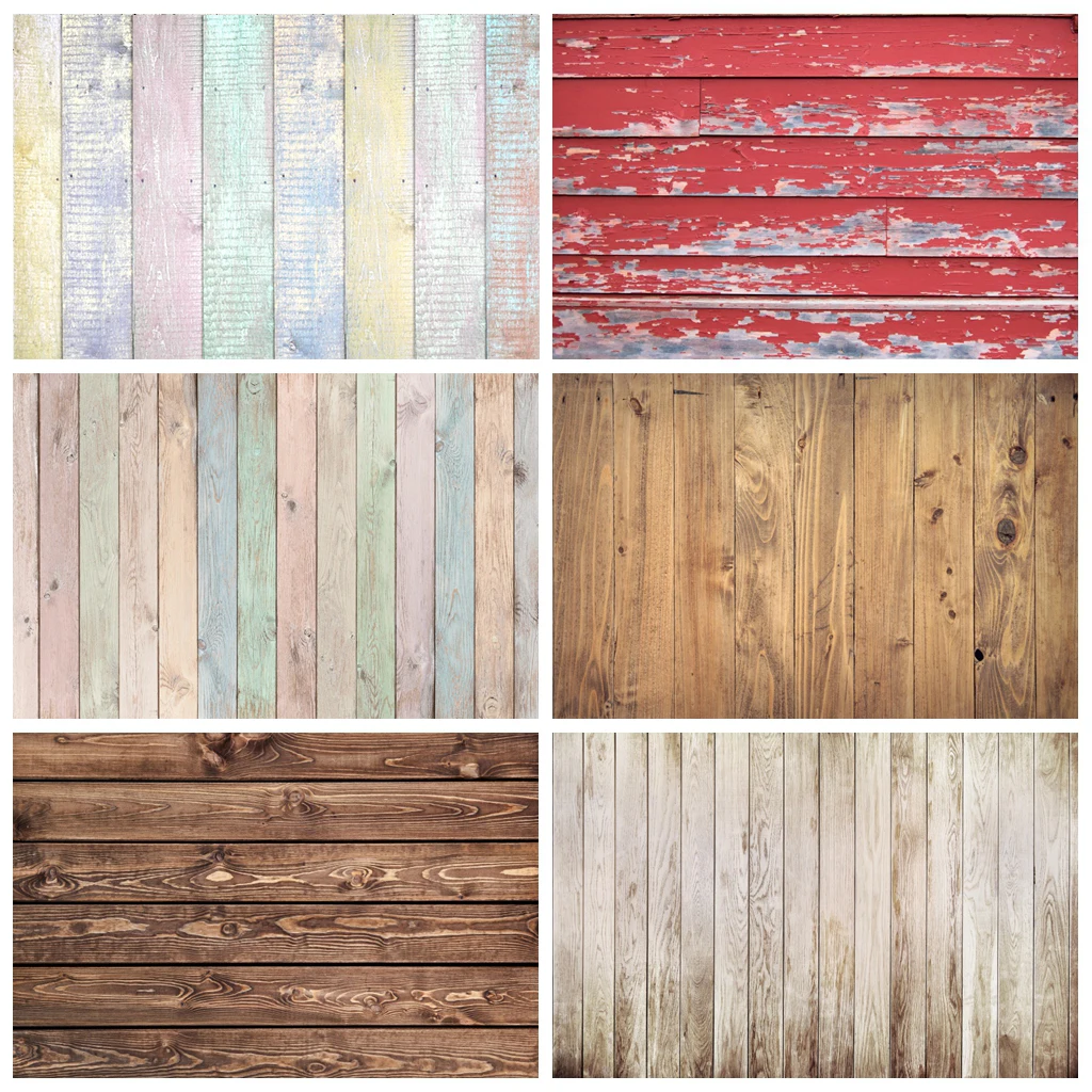 Wooden Backdrops For Photography Color Hardwood Pine Floor Baby Cake Smash Pet Doll For Digital Photo Studio Photo Backgrounds