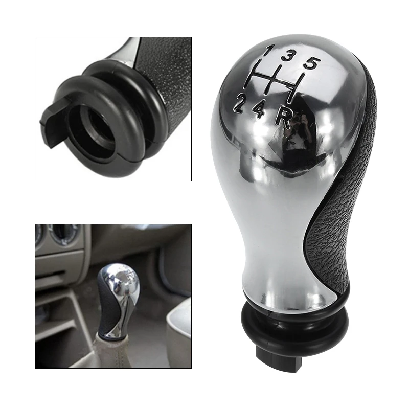 5 Speed Manual Gear Shift Knob Stick Chrome Car Gear Shift Knob