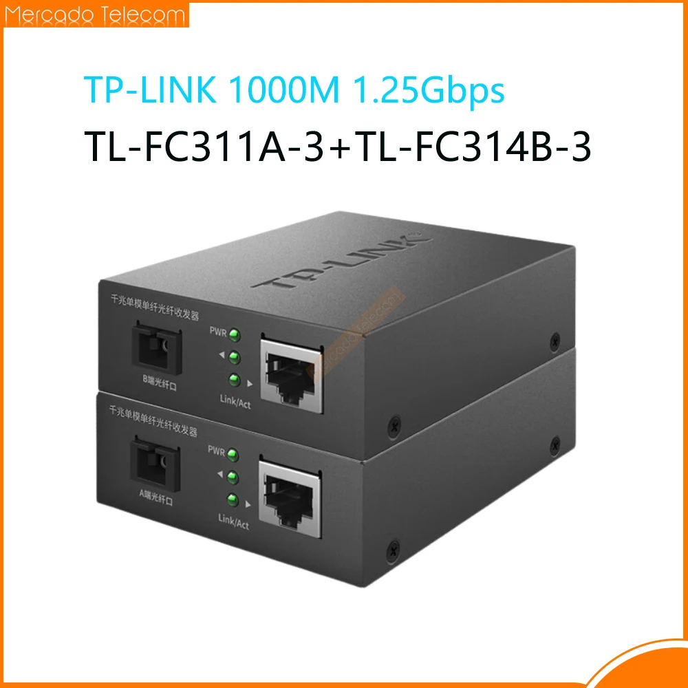 

TL-FC311A-3 + TL-FC314B-3 одномодовый одноволоконный SC Gigabit FTTH волоконный трансивер SC 1,25 Гбит/с медиа конвертер 3 км